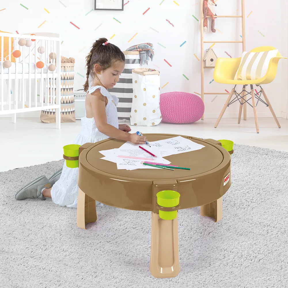 Set 4 en 1: jardinería, agua, arena y mesa de juego