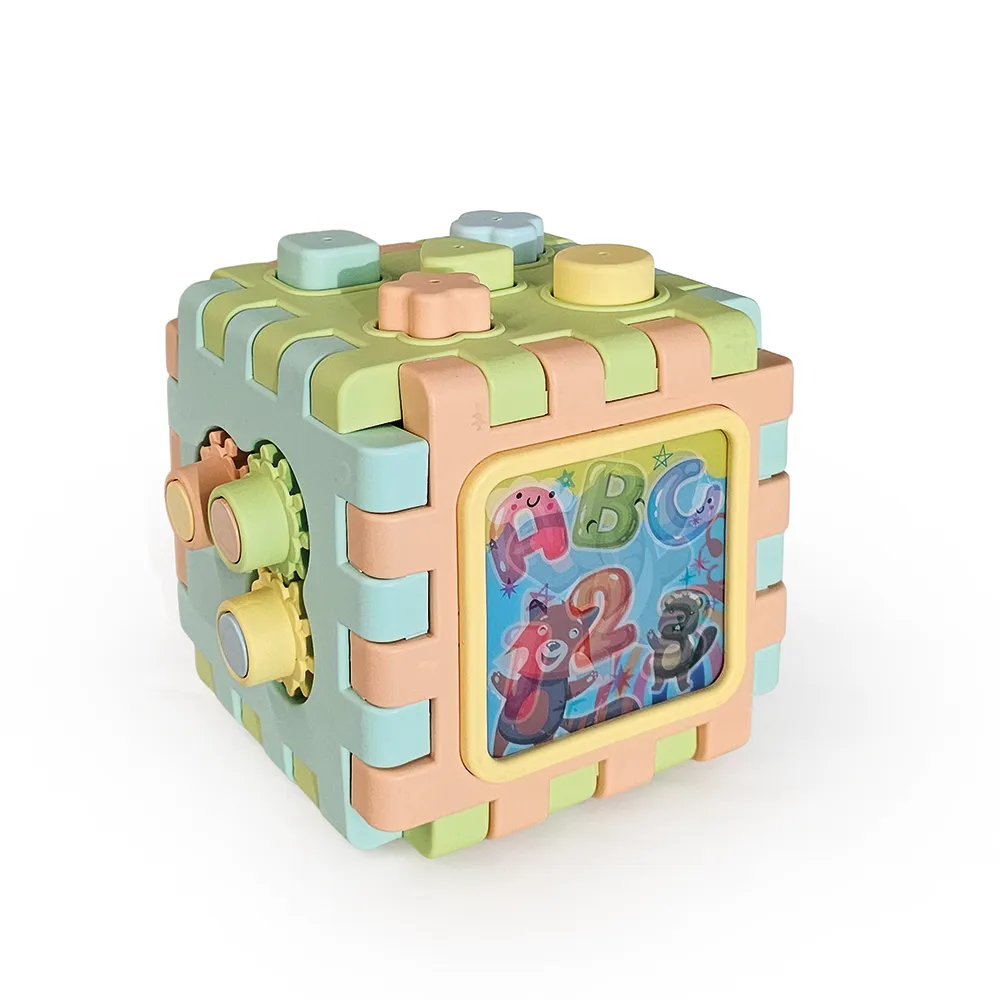 Cubo didáctico de encastre