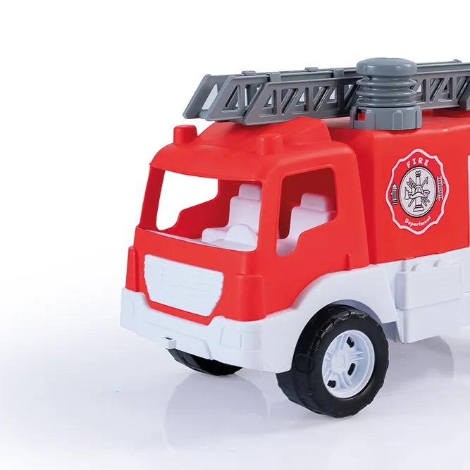 Camión de bomberos de 38 cm con escalera extensible de 53 cm